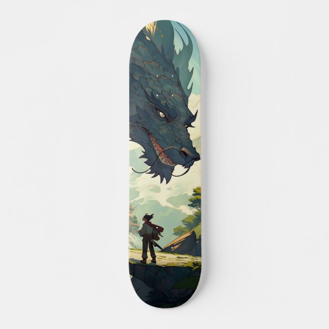 Skateboard Japanese lizard and warrior (Front)