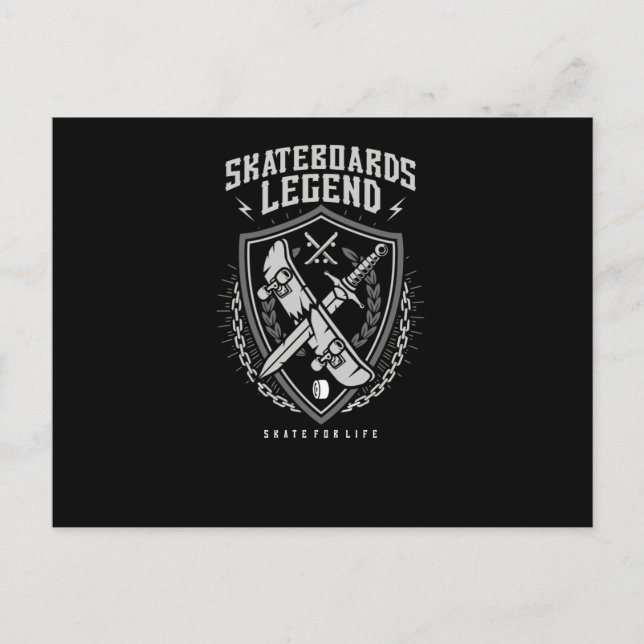 Skateboard Legend Postcard (Front)