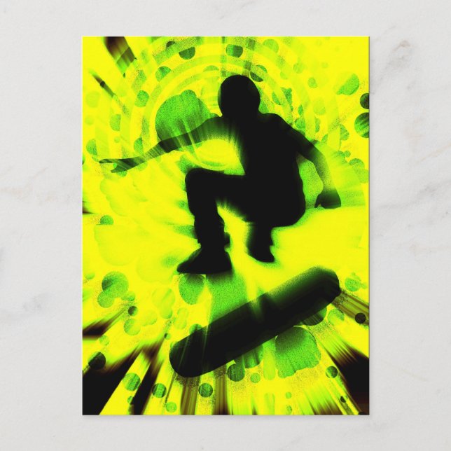 skateboard light explosion postcard (Front)