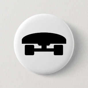 Skateboard logo icon 6 cm round badge