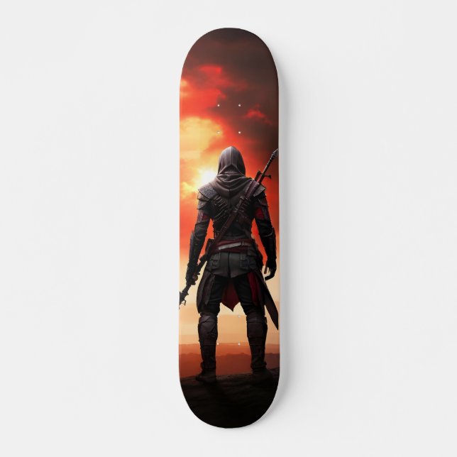 Skateboard Mercenary Man at Sundown (Front)