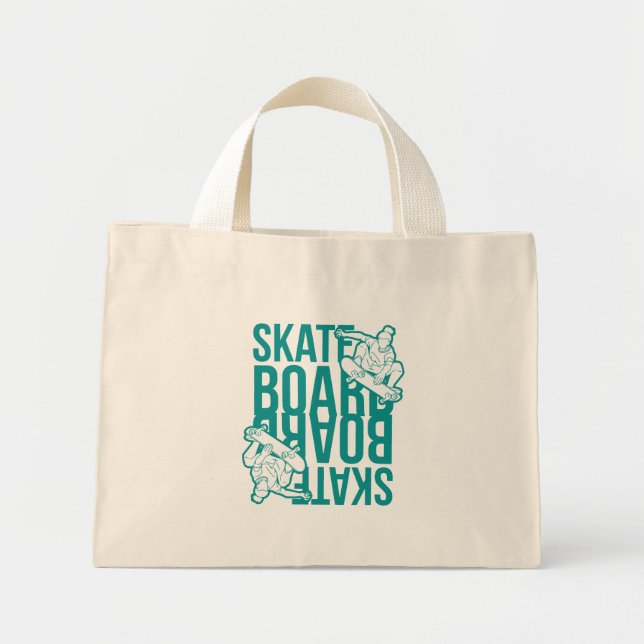 skateboard mini tote bag (Front)