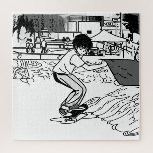 Skateboard Moves - Young Skateboarder Jigsaw Puzzle