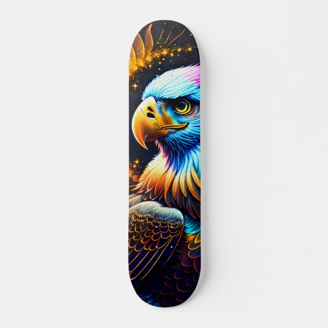 Skateboard multicolored stalk eagle (Front)