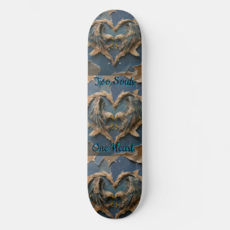 Skateboard Paper Cut Eagle Two Souls One Heart