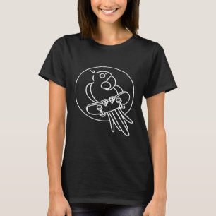 Skateboard Parrot Skating Skate Hipster Tattoo I T-Shirt