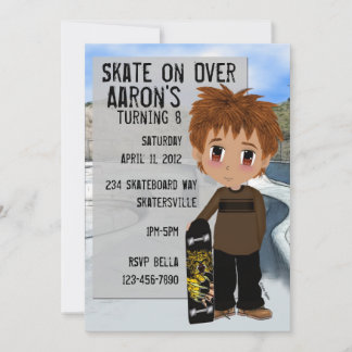 Skateboard Party Invitation