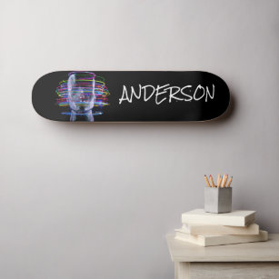 Skateboard Personalised Modern Black Girl