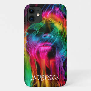 Skateboard Personalized Modern  Rainbow lady  Case-Mate iPhone Case