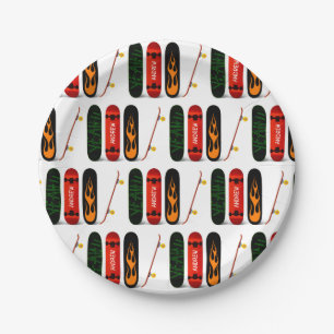 Skateboard Personalized   Paper Plates