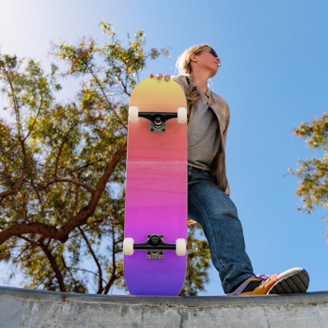 Skateboard Pink Yellow Orange Beach Sunset (Outdoor 1)