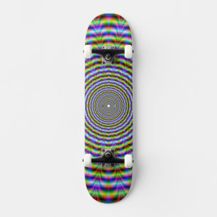 Skateboard    Psychedelic Neon Ripples