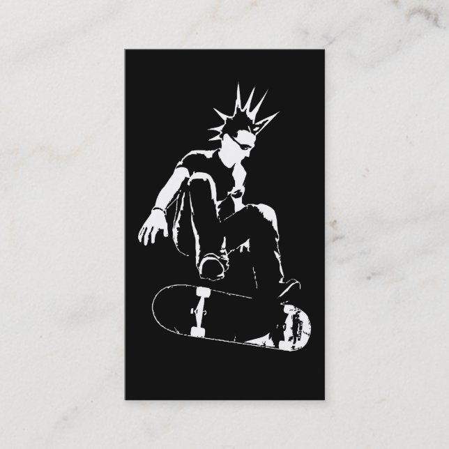 skateboard punk business card (Front)