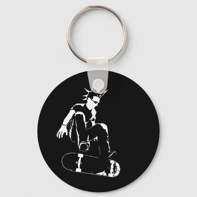 skateboard punk key ring (Front)