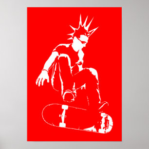 skateboard punk poster