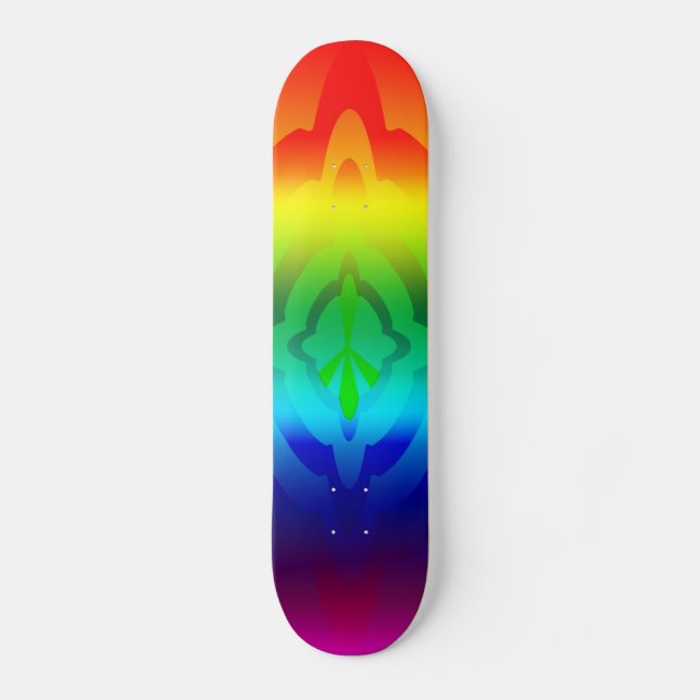 Skateboard, Rainbow Peace Symbol Skateboard (Front)
