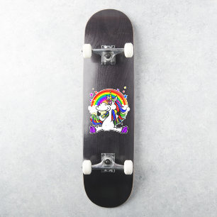Skateboard rainbow unicorn