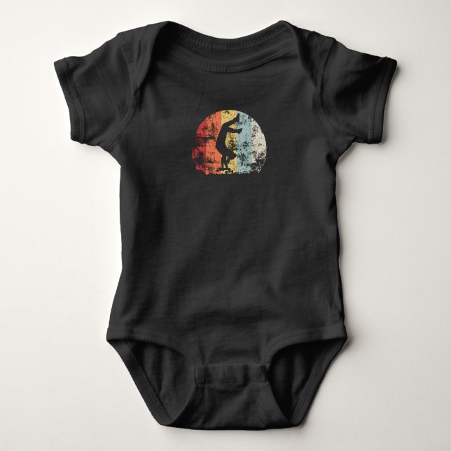 Skateboard Retro Baby Bodysuit (Front)