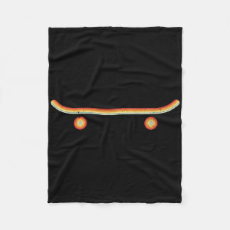 Skateboard Retro Vintage Skater Love Skate Skatebo Fleece Blanket