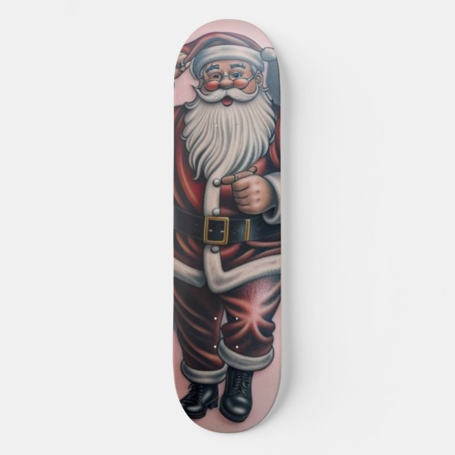 Skateboard Santa Tattoo 1 (Front)