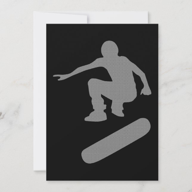 skateboard silhouette invitation (Front)