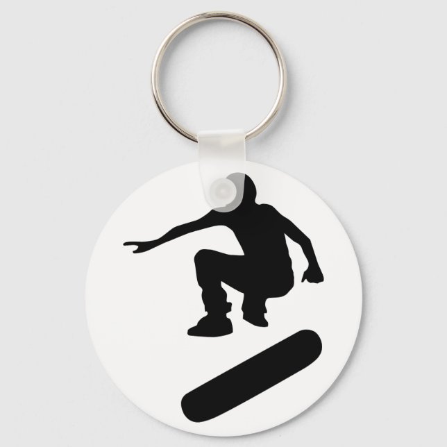 skateboard silhouette key ring (Front)