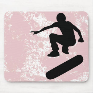 skateboard. silhouettes. mouse pad