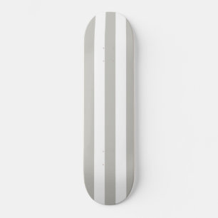 Skateboard Simple Grey & White Stripe
