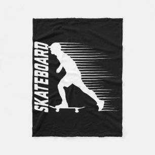 Skateboard - Skateboarding Tee Fleece Blanket