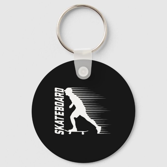 Skateboard - Skateboarding Tee  Key Ring (Front)