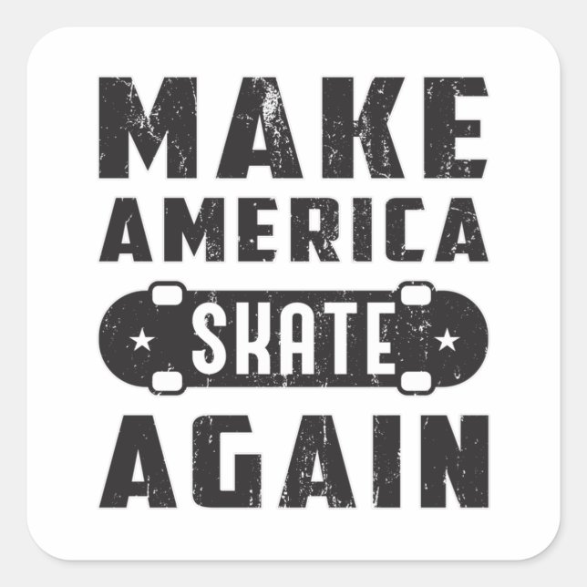 Skateboard Skater Skateboarder Halfpipe Gift Idea Square Sticker (Front)