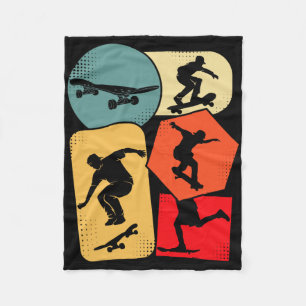 Skateboard Skater Skateboarder Skateboarding Kids Fleece Blanket