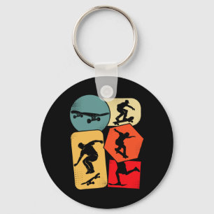Skateboard Skater Skateboarder Skateboarding Kids Key Ring