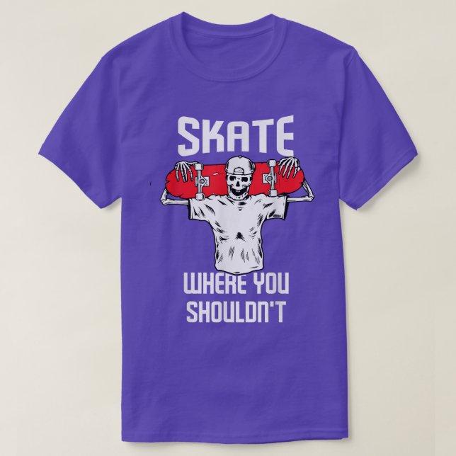 Skateboard Skater Skateboarding Men Women Skeleton T-Shirt (Design Front)