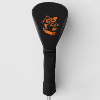 Skateboard Skeleton Halloween Costume Kids Golf Head Cover