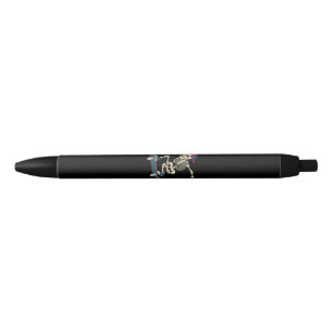 Skateboard Skeleton Halloween Skateboarding Skater Black Ink Pen