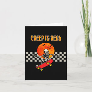 Skateboard Skeleton Halloween Skeleton Horror Mons Card