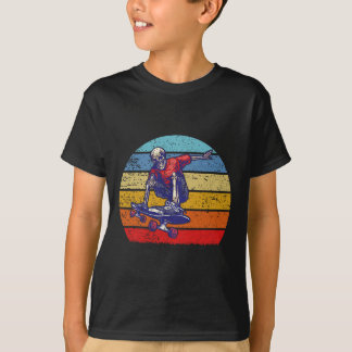 Skateboard Skeleton Skater Retro Vintage Skating  T-Shirt