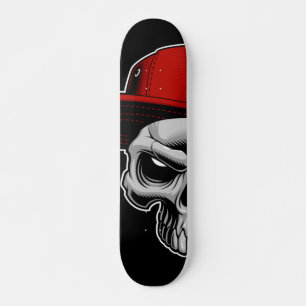 Skateboard - Skull Wearing Cap