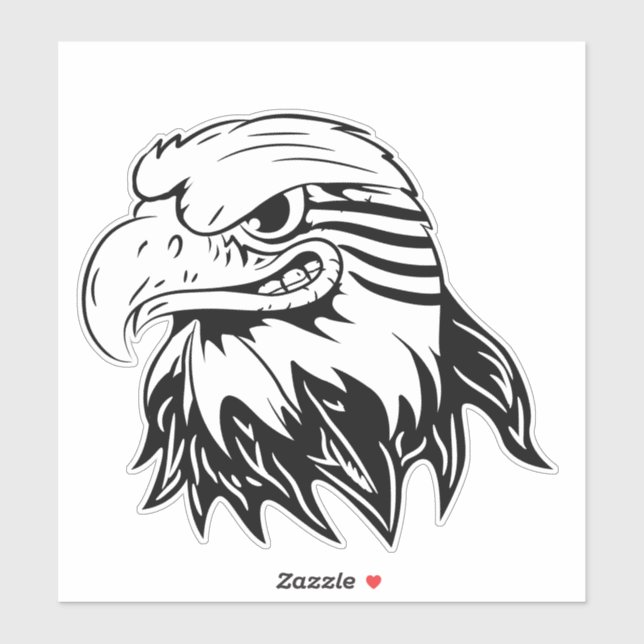Skateboard Smiling Bald Eagle (Sheet)