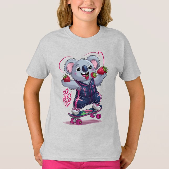 skateboard so berry cool koala T-Shirt (Front)
