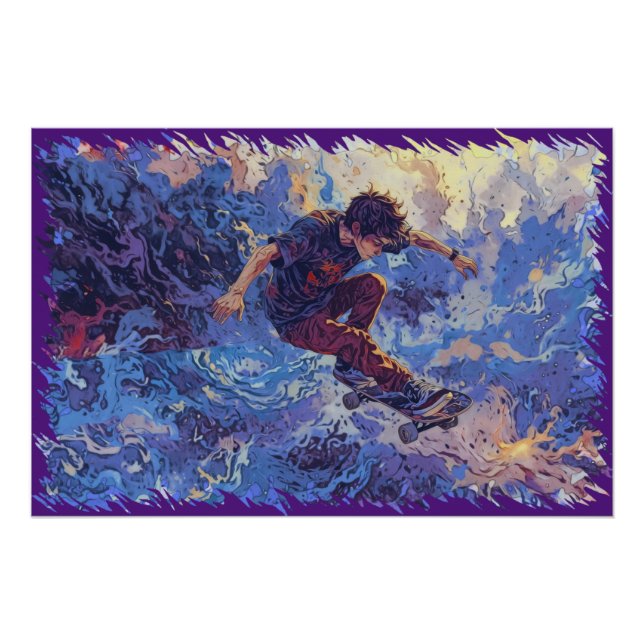 Skateboard Surfing - Skateboarder Poster (Front)