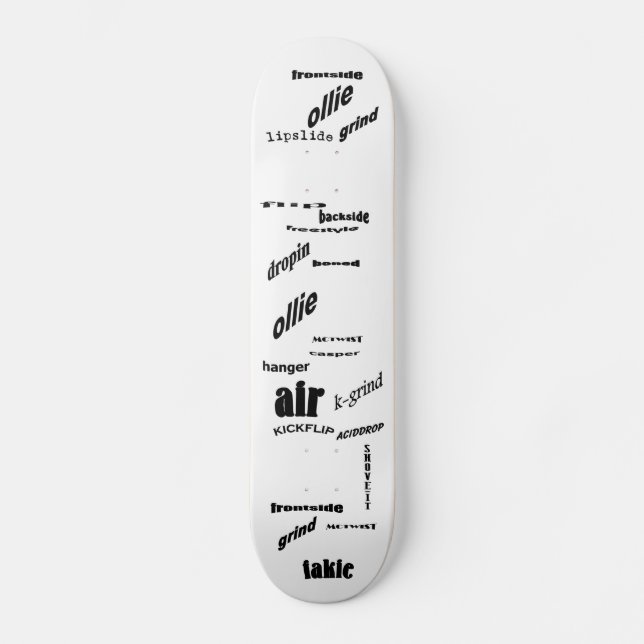 Skateboard Terms (Front)