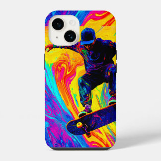 Skateboard Through Colours iPhone 14 Case