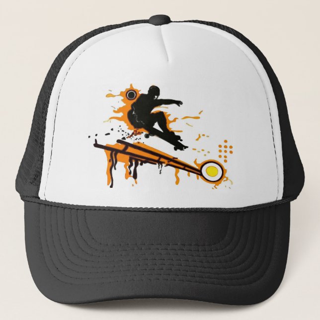 skateboard trucker hat (Front)