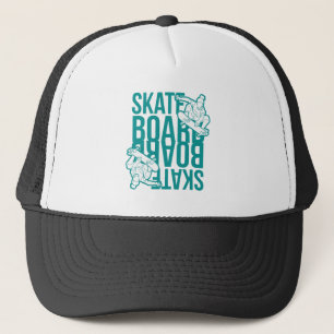 skateboard trucker hat