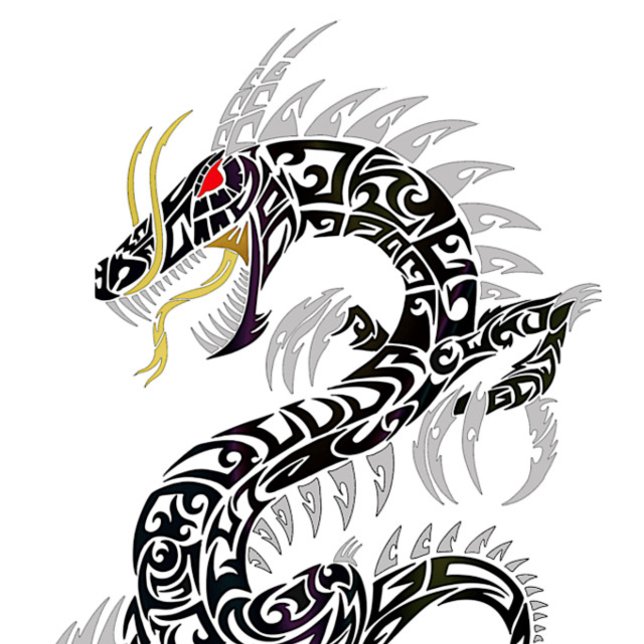 Skateboard Twin Tribal Dragon (Creator Uploaded)