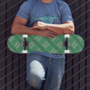 Skateboard Two Tone Plaid Green HAMbWG