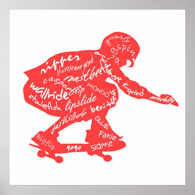 Skateboard Typography Poster (Front)