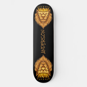 skateboard Vintage Elegant Lion King Crown